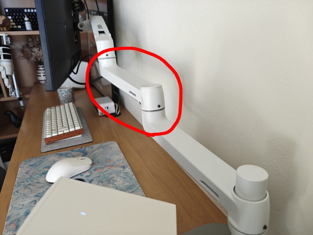 エルゴトロンLXの延長アーム