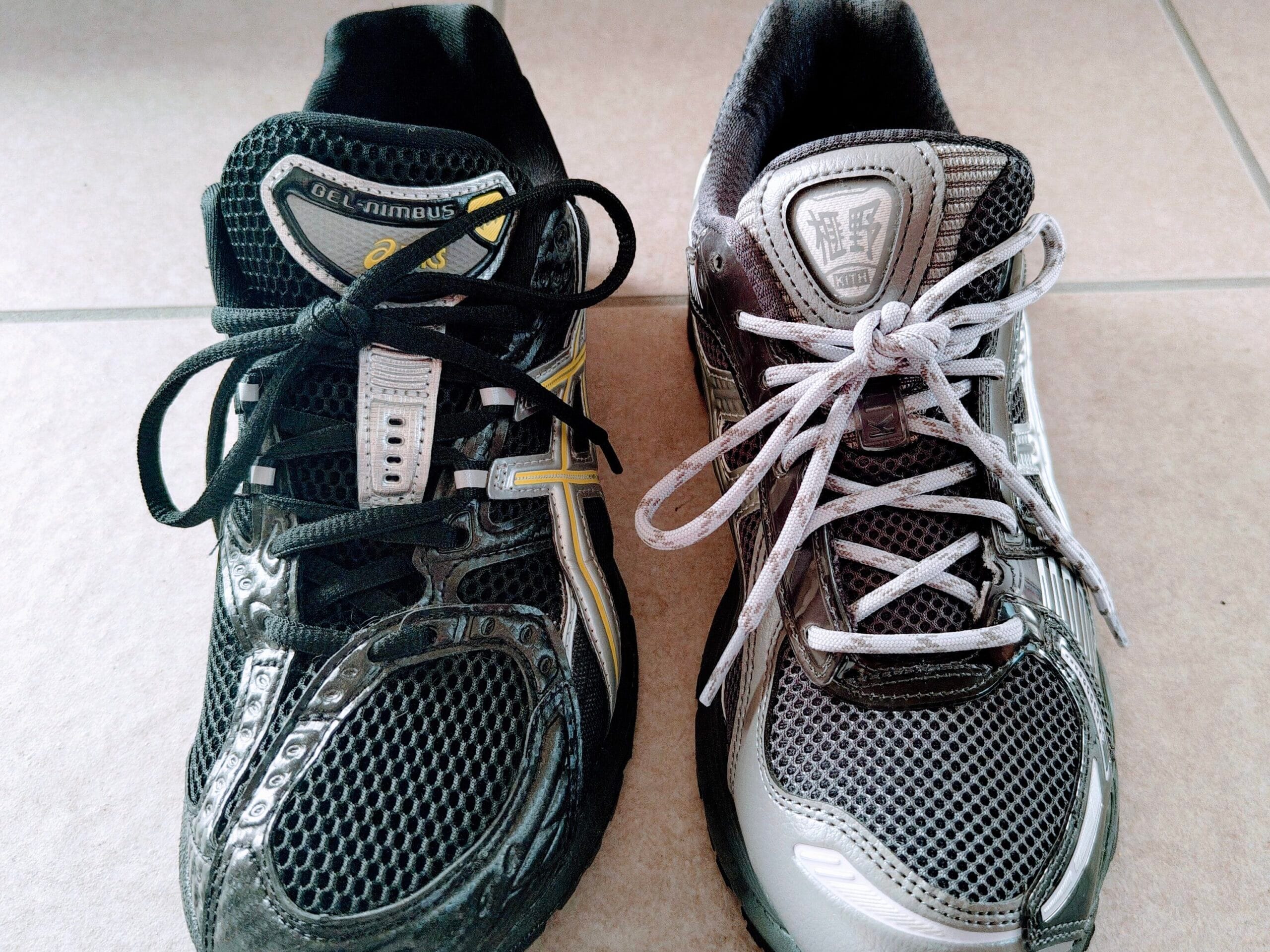 KithコラボのGel-kayano12.1とGel-nimbus10.1を並べた写真