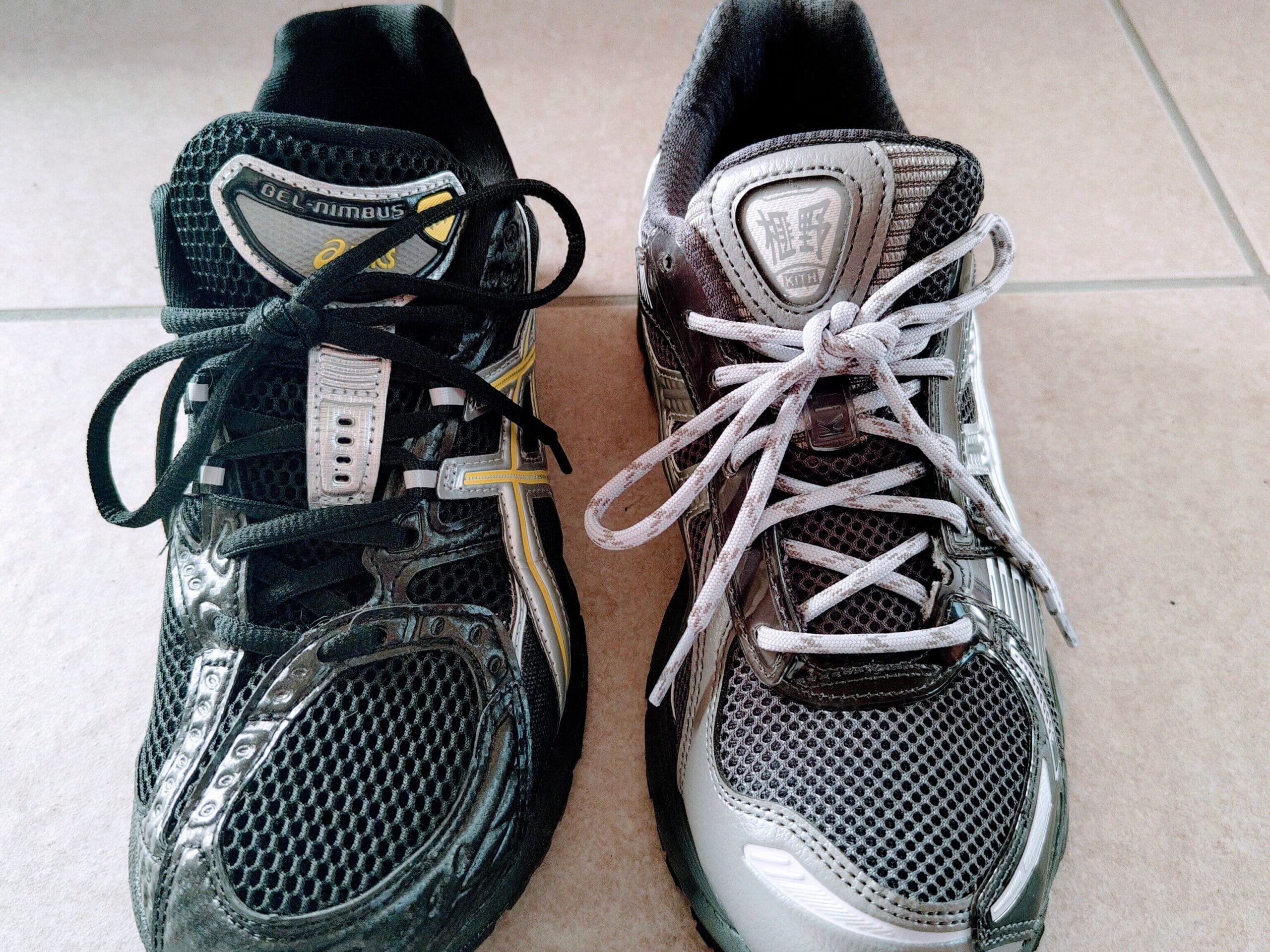 KithコラボのGel-kayano12.1とGel-nimbus10.1を並べた写真